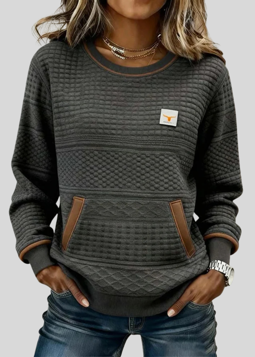 ELLA | Colorblock sweatshirt with kangaroo pocket