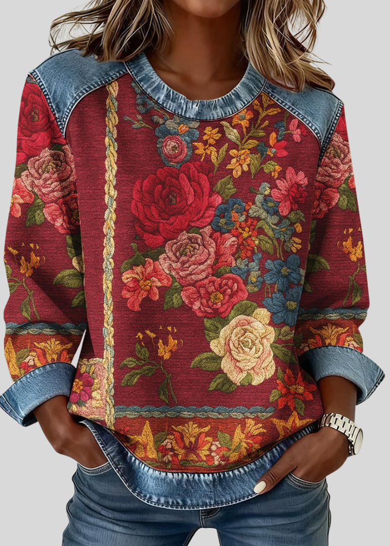 EVELYN | Floral print sweatshirt