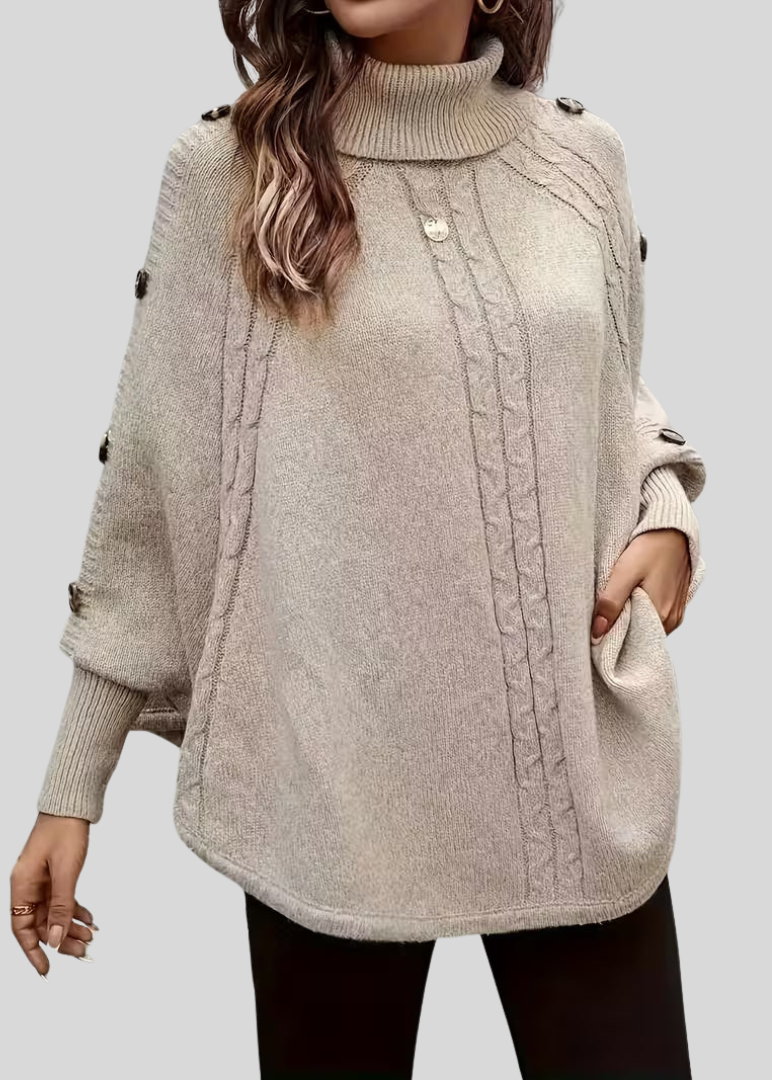 HOPE | High-neck cable-knit sweater