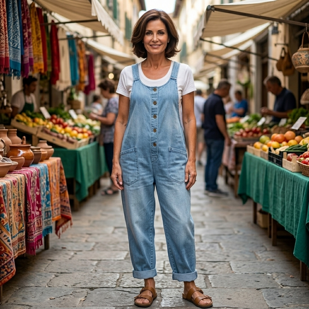 Saylor | Wide-Leg Denim Overalls